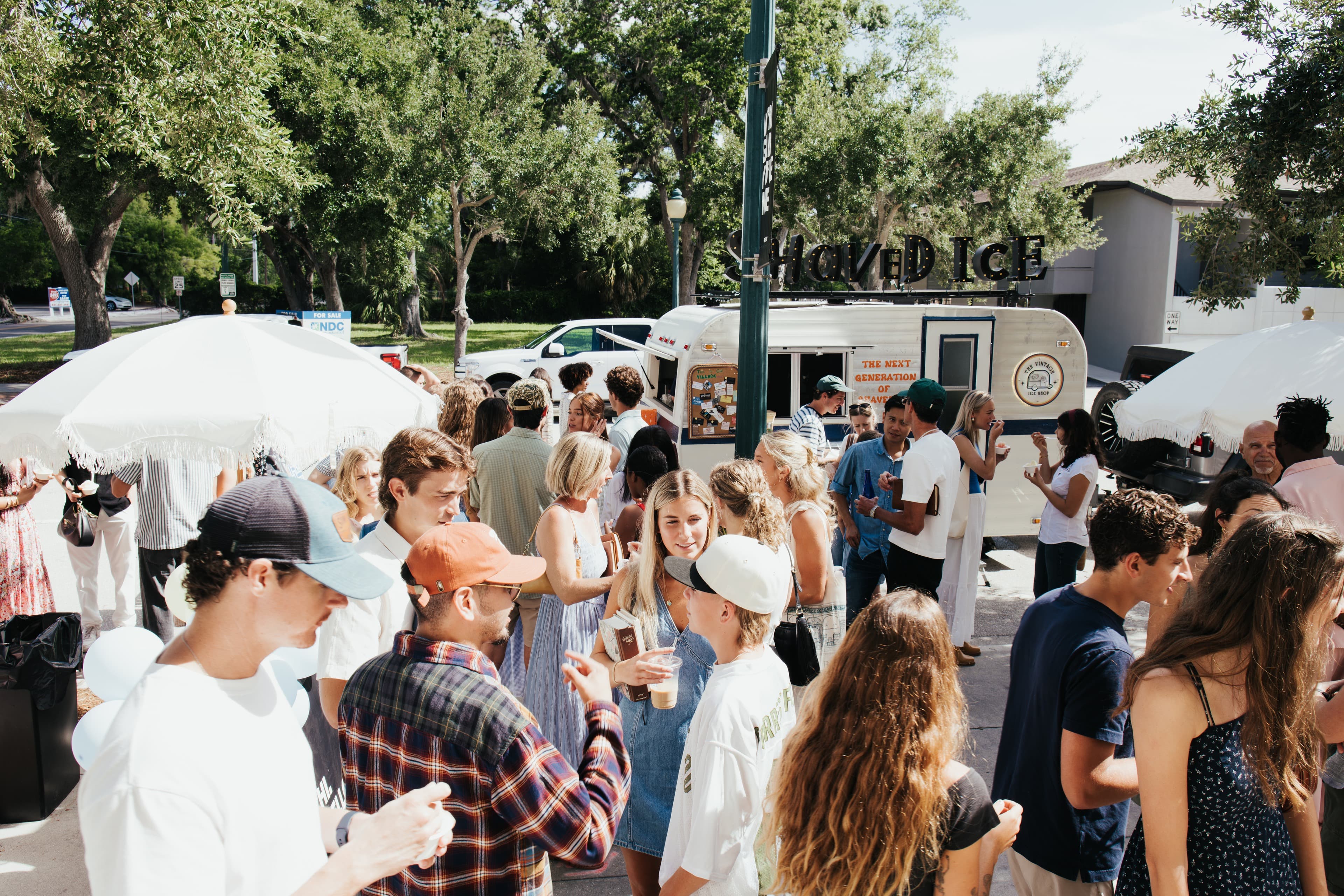 The Harbour Church family connecting outside