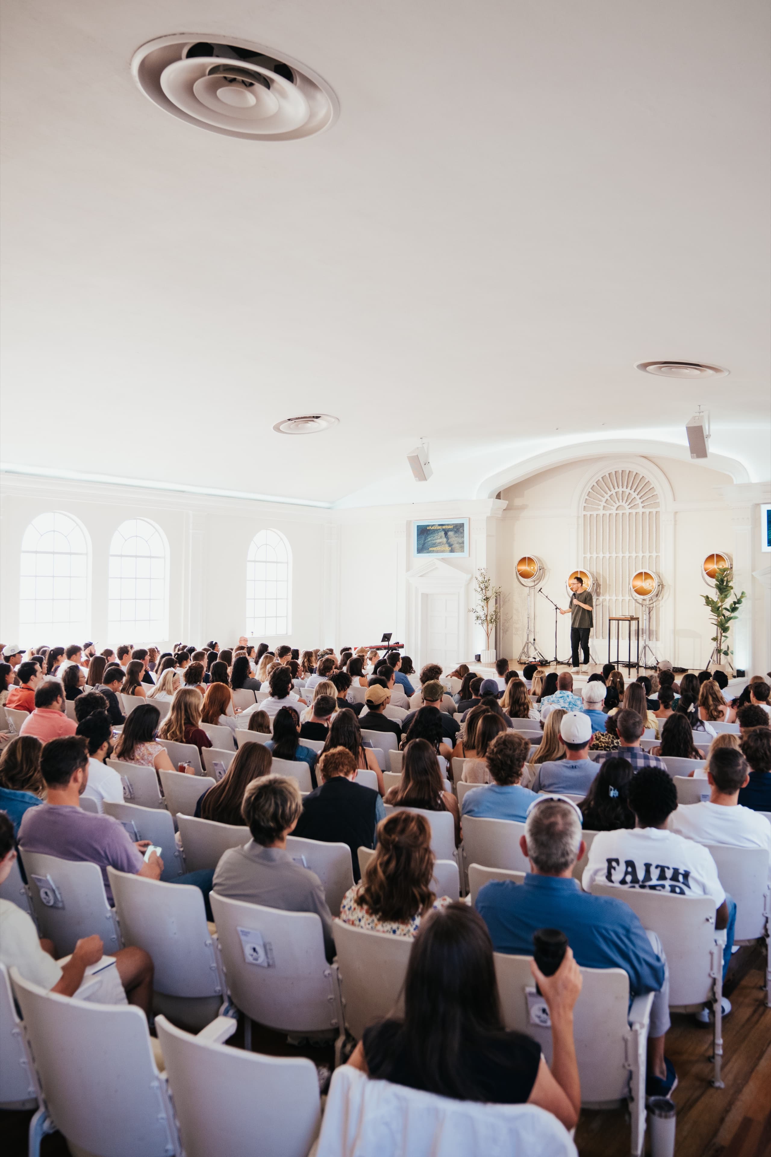 A Harbour Church pastor teaching the congregation