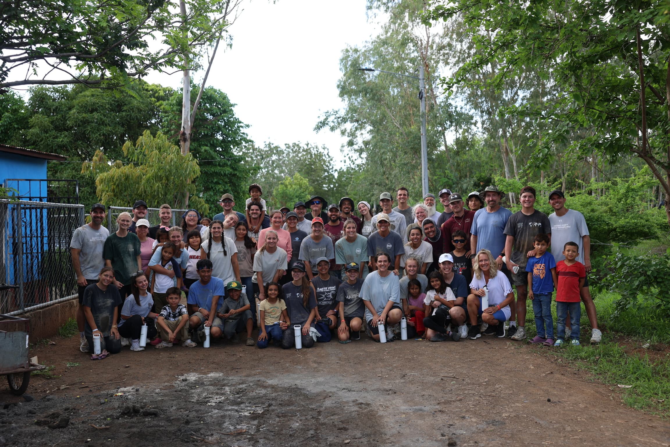 A community gathered to welcome a Harbour missions team